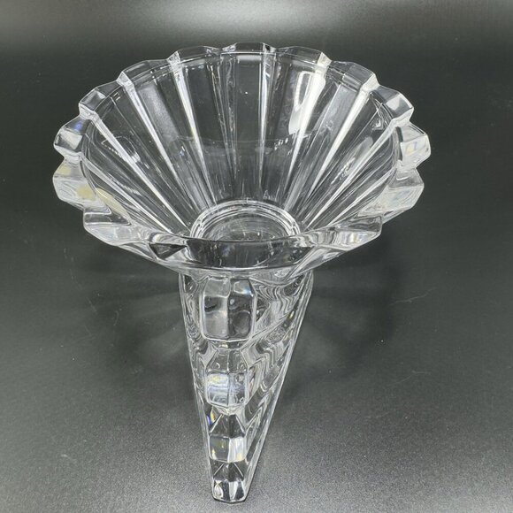 Rosenthal Germany Clear Crystal Studio Line Blossom Fan Candle Holder Votive VTG - Picture 5 of 13